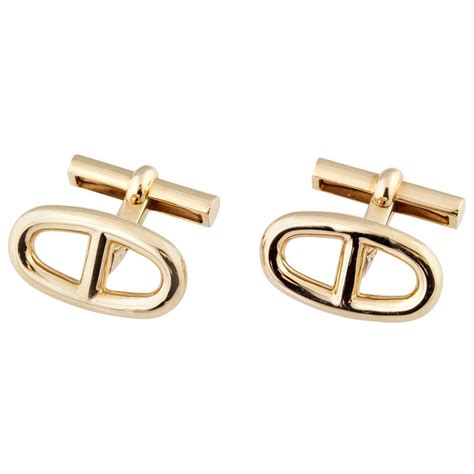 hermes leather cuff links|hermes cufflinks gold and enamel.